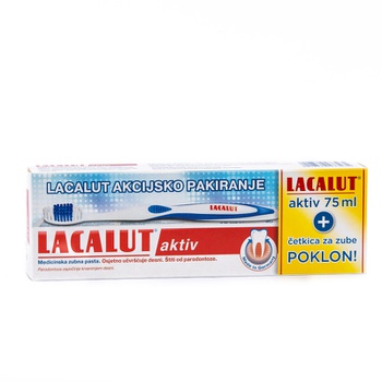 Pasta za zube Lacalut aktiv 75 ml+četkica gratis