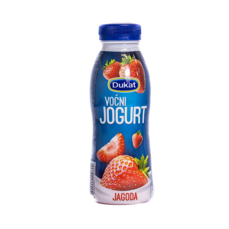 Jogurt voćni jagoda 330g Dukat